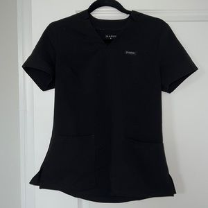 JAANUU Women's Relaxed 3-Pocket Top Black size small